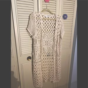 Maurice’s Cross stitch adorable long vest size 1X